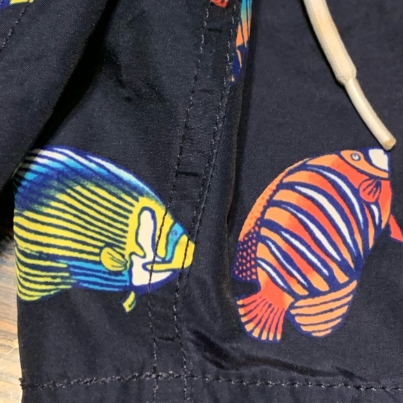 M nautica exotic fish theme novelty print swim trunks shorts. - Picture 6 of 9